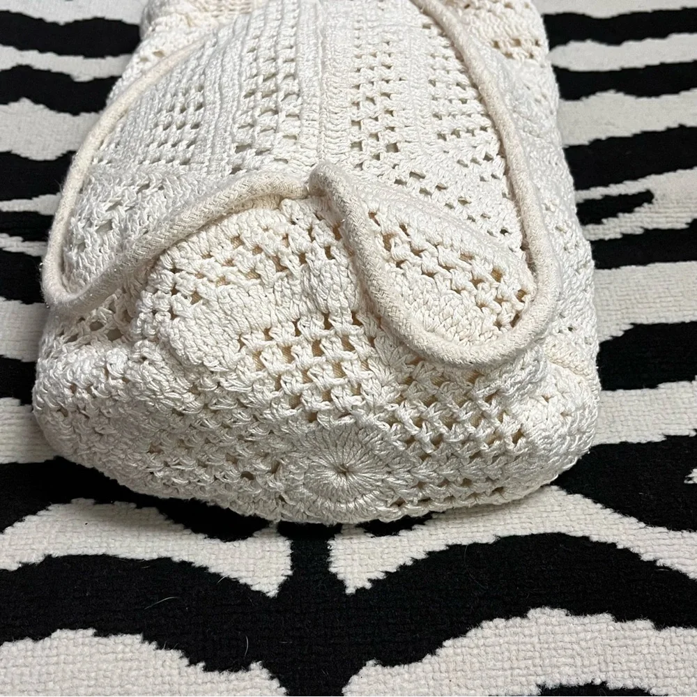 Boho Crochet Granny Square Bucket Bag